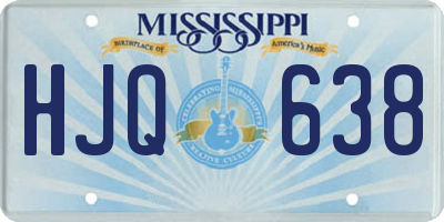 MS license plate HJQ638