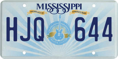 MS license plate HJQ644
