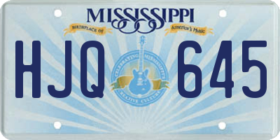 MS license plate HJQ645
