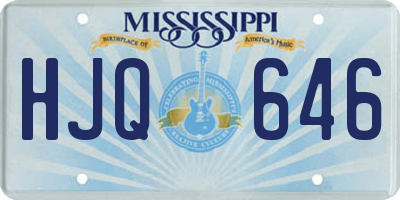 MS license plate HJQ646