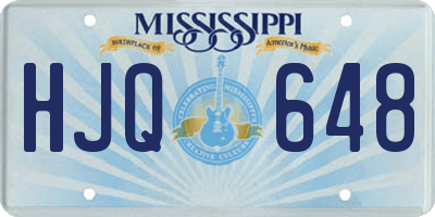 MS license plate HJQ648