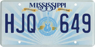 MS license plate HJQ649