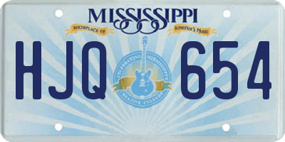 MS license plate HJQ654