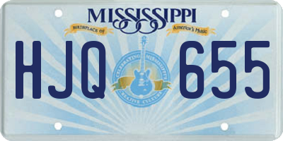 MS license plate HJQ655