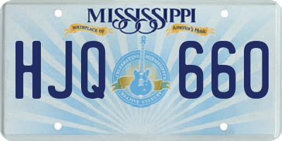 MS license plate HJQ660