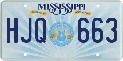 MS license plate HJQ663