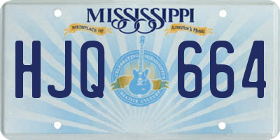 MS license plate HJQ664