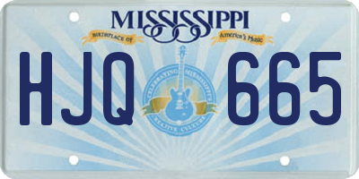 MS license plate HJQ665
