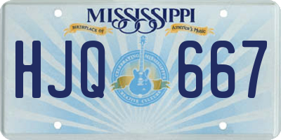 MS license plate HJQ667