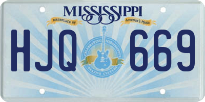 MS license plate HJQ669