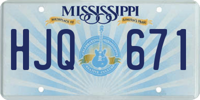 MS license plate HJQ671