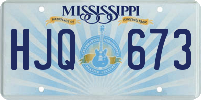 MS license plate HJQ673