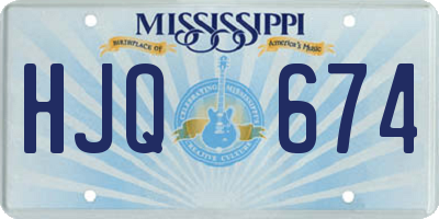 MS license plate HJQ674