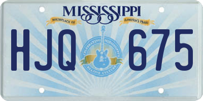 MS license plate HJQ675