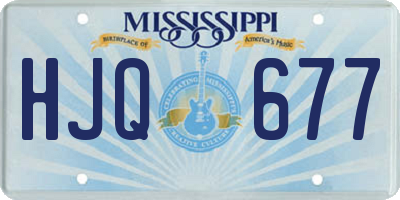 MS license plate HJQ677