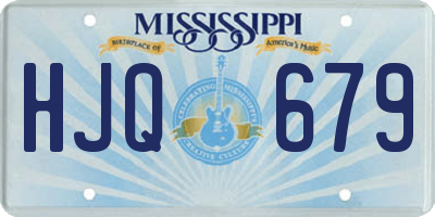 MS license plate HJQ679