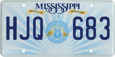 MS license plate HJQ683