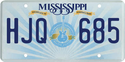 MS license plate HJQ685