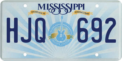 MS license plate HJQ692