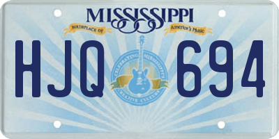 MS license plate HJQ694