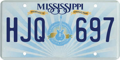 MS license plate HJQ697