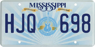 MS license plate HJQ698