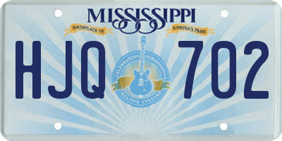 MS license plate HJQ702