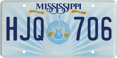 MS license plate HJQ706
