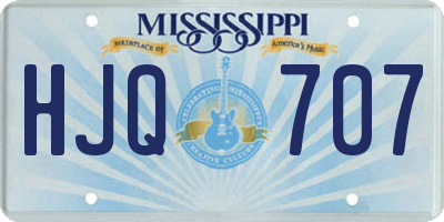 MS license plate HJQ707