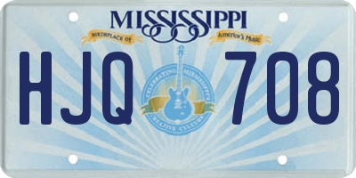 MS license plate HJQ708