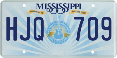 MS license plate HJQ709