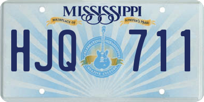 MS license plate HJQ711