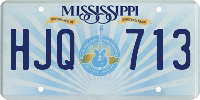 MS license plate HJQ713
