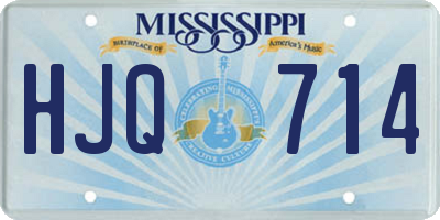 MS license plate HJQ714