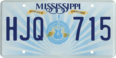 MS license plate HJQ715