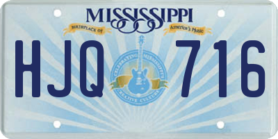MS license plate HJQ716