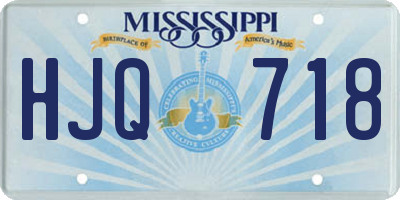 MS license plate HJQ718