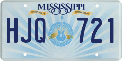 MS license plate HJQ721