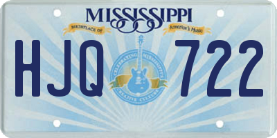 MS license plate HJQ722