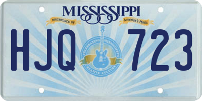 MS license plate HJQ723
