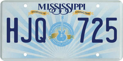 MS license plate HJQ725