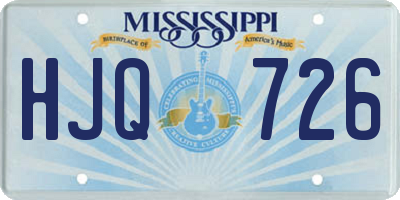MS license plate HJQ726