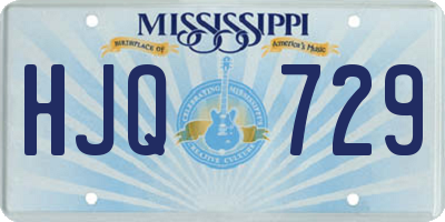 MS license plate HJQ729