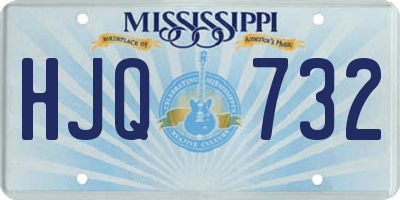 MS license plate HJQ732