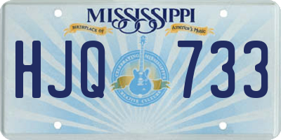 MS license plate HJQ733