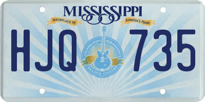 MS license plate HJQ735