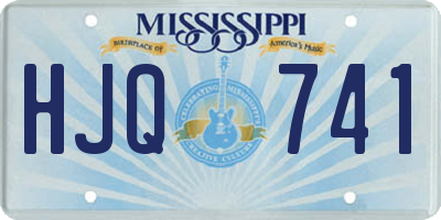 MS license plate HJQ741