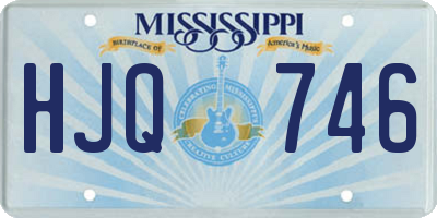 MS license plate HJQ746