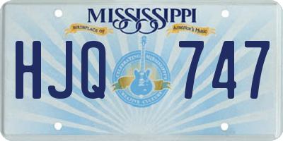 MS license plate HJQ747