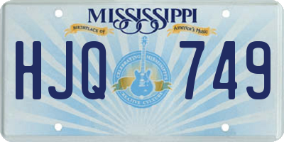MS license plate HJQ749